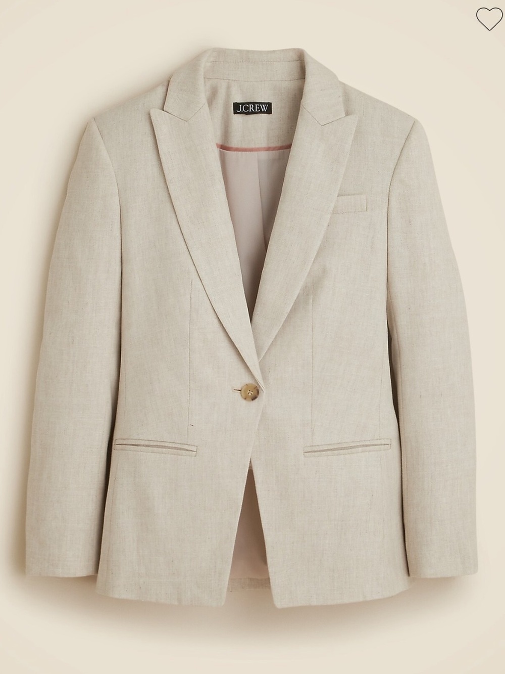J. Crew Alexandra blazer in stretch linen blend NWT size 14